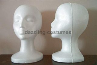  styrofoam mannequin heads for costume wig hat sunglasses headdresses