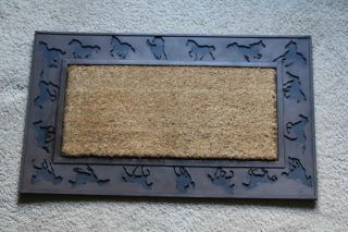 Horse Door Mat Natural Coir and Rubber 18 x 30 Tack Supply