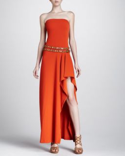 T5STV Michael Kors Strapless Coverup Maxi Dress, Sienna