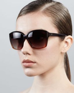 D0G2T Diane von Furstenberg Elisa Oversized Square Sunglasses, Brown