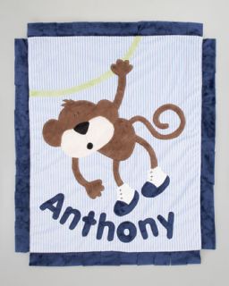 Blue Hanging Around Blanket, Personalized