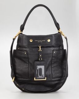 Marc by Marc Jacobs $438 Leather Preppy Hillier Black Hobo Bag