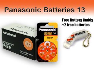 Panasonic Hearing Aid Batteries Size 13 Free Battery Buddy