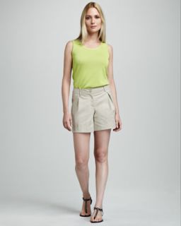 lafayette 148 new york pleated twill shorts