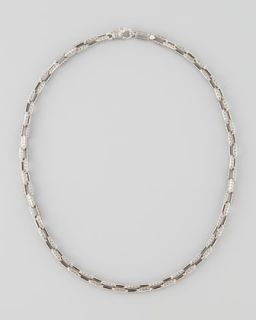 M04GM Konstantino Sterling Silver Square Link Chain Necklace