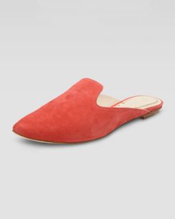 marti suede flat mule coral $ 275