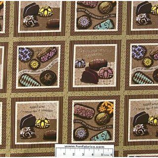 I Love Chocolate Squares Cotton Arts, Crafts & Sewing