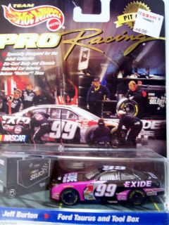 Hot Wheels NASCAR Pit Crew Series #99 Jeff Burton, Roush Racing, Exide