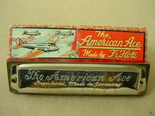  Ace Beautiful 1940s Pocket Harmonica Made in Germany by Fr Hotz