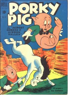  Color #311 Porky Pig Midget Horses of Hidden Valley Dell Publ 1950 VG+