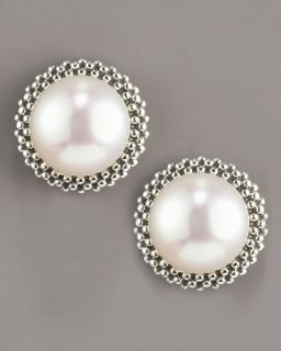 lagos 8 5mm pearl caviar earrings $ 195