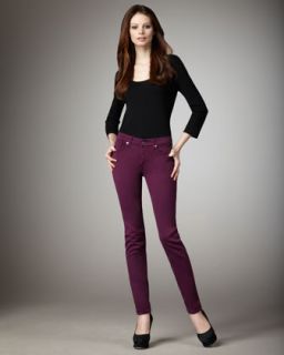 For All Mankind Gwenevere Dark Violet Skinny Jeans   