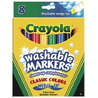 Crayola 8 Color Classic Washable Wedge Tip Markers   Basic