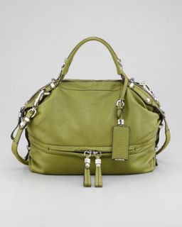 L02FK Oryany Holly Slouchy Satchel Bag, Green