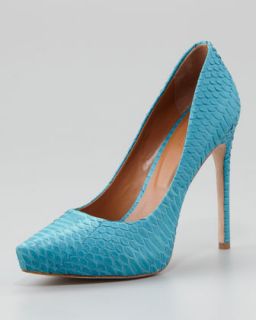 X1FBZ Rachel Roy Watersnake Pointed Toe Pump, Capri Blue