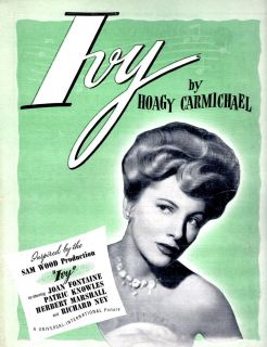 Joan Fontaine Ivy Movie Sheet Music by Hoagy Carmichael