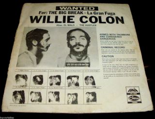 Willie Colon Hector Lavoe La Gran Fuga Color Vynil RARE Dinsa Label