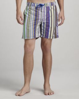 N1WFY Etro Striped Swim Trunks