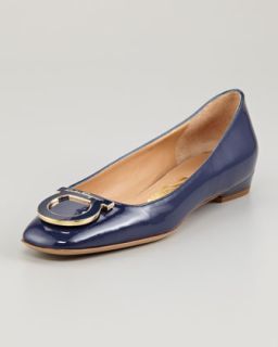 Sanna Gancini Detail Patent Leather Flat