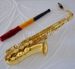 High Grade Gold Tenor Sax Saxophone BB SAXOFON Italian Pads High F New