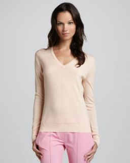  sweater available in peach j0p $ 255 00 theory linova merino v neck