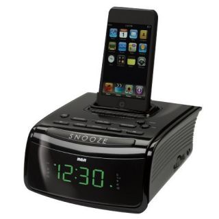RCA Dual Alarm Clock Radio w Dock for iPod Model RC59I Item 152