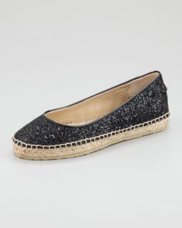 pow glitter espadrille black $ 295