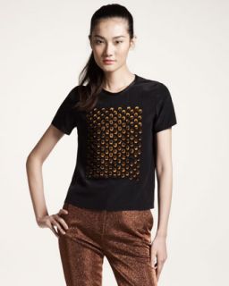  tee available in black $ 320 00 opening ceremony beaded silk tee $ 320