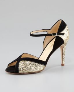  peep toe sandal available in black gold $ 328 00 kate spade new