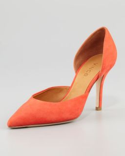 celeste d orsay pointed toe pump coral $ 350