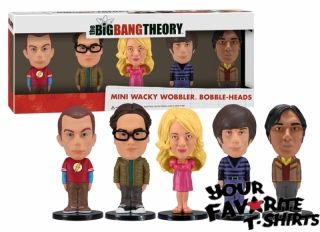 The Big Bang Theory Mini Bobble Head Set Sheldon Penny Raj Howard
