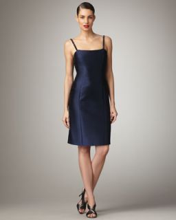  strap sheath dress available in navy $ 390 00 kay unger new york