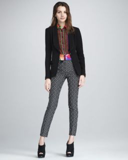 Nanette Lepore Soul & Funk Crepe Blazer, Soulfold Mix Print Top & Pips