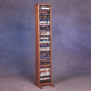 40 VHS Storage Rack Finish Natural Furniture & Decor