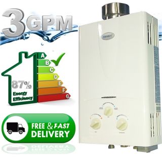   On Demand Propane Gas Tankless Hot Water Heater Whole House 3 1 GPM