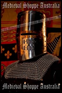Crusader Helmet 16 Gauge Medieval Great Helm Templars