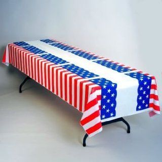  Stripes Patriotic Plastic Tablecloth Roll 100 x 40