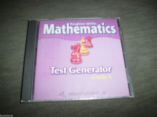 Houghton Mifflin 5th Grade 5 Math CD Tests Mathematics