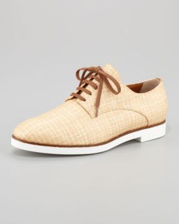  available in natural $ 520 00 fendi marcello lace up raffia oxford