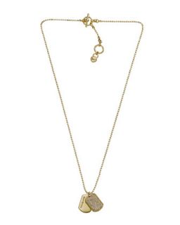 Michael Kors Silver Color Necklace with Pave Fireball Detail   Neiman