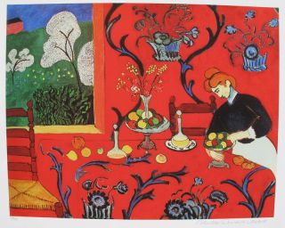 HENRI MATISSE THE RED ROOM Estate Signed & Stamped Limited Edition