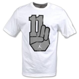 Jordan Retro 11 Peace Mens Tee Shirt White/Grey