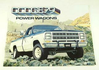 1979 79 Dodge Pickup Truck Brochure Warlock Macho W200