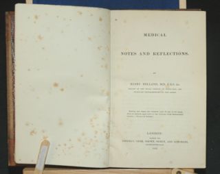 1839 Medical Reflections Science Henry Holland Disease