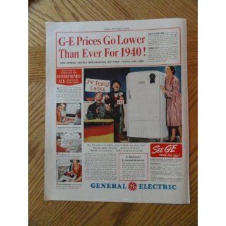 1940 General Electric Refrigerator, Vintage 40s full page