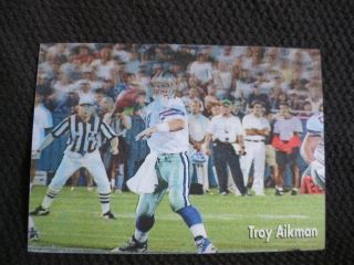 Troy Aikman 1998 Official NFL Film QB Club 3 1 2 x 5 3D Motion Card