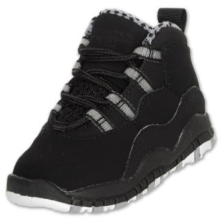 Jordan Retro X Toddler Shoes Black/White/Stealth