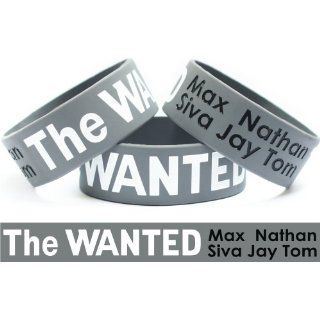 The Wanted Wristband One Inch Bracelet Wrist Band Max Siva Jay Tom
