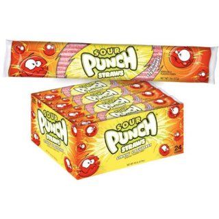 Sour Punch Straws Strawberry   24/2 oz   CASE PACK OF 2 