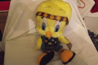  Looney Tunes Tweety Bird Stuffed Toy Dressed Hippie